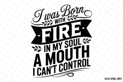 I was born with fire svg Design | Svg Files for Cricut Product Image 1