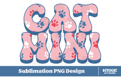 American Cat Mini 4th of July USA Paw DTF PNG Sublimation Product Image 1