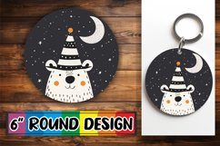Autumn Boho Animal Round Design Halloween Keychain Product Image 1