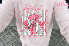 Preppy Valentine Teddy Bear PNG, Preppy Bear Cute Teddy Bear Product Image 6