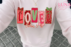 Loved John 3:16 png, Preppy Valentine Png, loved png Product Image 6
