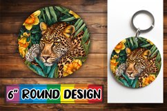 Vibrant Wildlife Round Sublimation Patterns Product Image 1