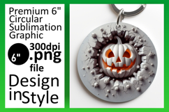 Dynamic Round Design for Coaster Artwork , 3D Pumpkin Product Image 1