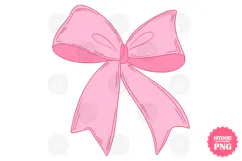 Coquette Pink Bow Sublimation PNG Product Image 1