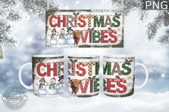 Christmas Mug Wrap Design - Christmas Snowman Sublimation Product Image 3