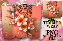 Sublimation Delight 20oz tumbler wrap, Leopard Prints Product Image 1