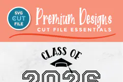 Class of 2026 svg, cute 2026 grad svg, 2026 graduate seniors Product Image 4