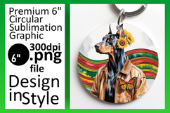 Whimsical Round Design for Car Coasters , Cute Dog Product Image 1