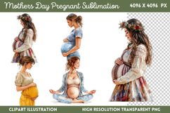 Mothers Day Pregnant Sublimation Bundle PNG Product Image 15