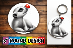 Sweet Circle Car Coaster Design, Cute Animals Product Image 1
