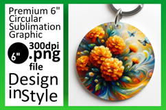 Lovely Circle PNG Coaster Design , Flowers Product Image 1