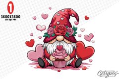 Valentine Gnome Sublimation Clipart - High Quality Design Product Image 5
