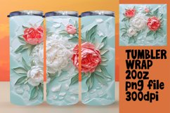 3D Flower in Hole Sublimation Wrap for 20oz Tumblers Product Image 1