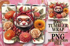 BLISSFUL SUNSETS 20oz TUMBLER WRAP, Cute Animals Product Image 1