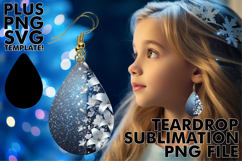 Stylish Teardrop Earrings Art PNG, Leopard Prints Product Image 1