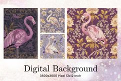 Safari Flamingo Background Wallpaper Animal Studio Backdrop Product Image 1