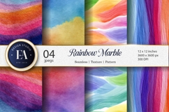 Colorful Watercolor Rainbow Painted Seamless Digital Paper Product Image 1
