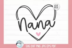 Nana Heart SVG | Grandparents Thank You Gift Design Product Image 2