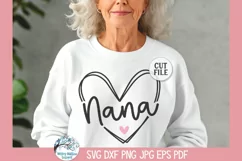 Nana Heart SVG | Grandparents Thank You Gift Design Product Image 1