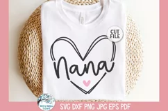 Nana Heart SVG | Grandparents Thank You Gift Design Product Image 3