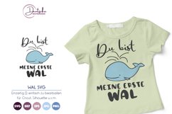 Du bist meine erste Wal SVG Product Image 1
