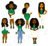 Sorority Girls Clipart African American Natural Hair Product Image 2