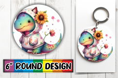 Sweet Coaster Designs for Cars PNG, Dino Product Image 1
