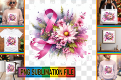 Cheerful Tote Bag Gift Magic PNG, Flowers Product Image 1