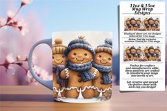 Gingerbread Holiday Mug 11oz/15oz Sublimation Wrap Product Image 1