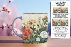 Retro Spring Blossom Mug Sublimation Art 11oz Product Image 1