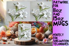 3D Flower Paradise: Mug Sublimation Product Image 1