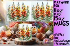 Vibrant Blooming Flower 3D Mug Wrap 11oz 15oz Product Image 1