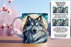 Vibrant 15oz Mug Wrap Png Template , Animals Product Image 1