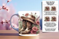 CHARMING 15oz PNG Mug Wrap , Western Product Image 1