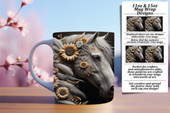 RADIANT PNG Mug Wrap Design 15oz , Horse Product Image 1