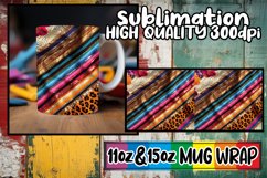 Fashionable 3D Leopard and Flower Mug Wrap Patterns Product Image 1
