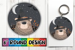 Boho Animal Round Design Halloween PNG Keychain Product Image 1