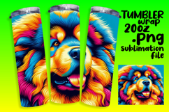TRENDY 20oz Tumbler PNG Template , Dog Product Image 1