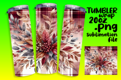 Sublimation-Ready 20oz Design , Autumn Flower Product Image 1