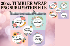 Luminous Days 20oz tumbler wrap, Quote Product Image 1