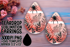 Artful Teardrop Earrings Template Art , Halloween Product Image 1