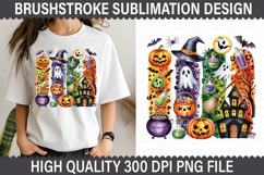 Halloween Brushstroke Sublimation Design - Brushstroke PNG Product Image 1