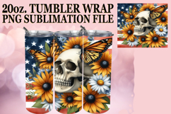 SERENE ESCAPES 20oz TUMBLER WRAP, Skull USA Product Image 1