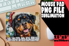 Peeking Dog Mouse Pad Winter Holiday Sublimation Design Product Image 1