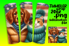 GREAT GIFT 20oz Tumbler Wrap , Dog and cat Product Image 1