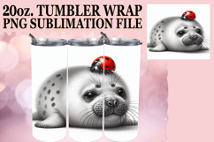 Blissful Reflections 20oz tumbler wrap, Cute Animals Product Image 1