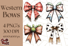 Western Style Bow PNG, Cute Cowboy, Cowgirl Coquette Png Product Image 1