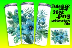 Tumbler Wrap Sublimation 20oz Colorful Flowers Product Image 1