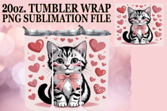 Joyful Reflections 20oz tumbler wrap, Cat Valentin's Day Product Image 1