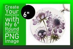 Cute Flamingo with Flowers Round Design PNG Product Image 1